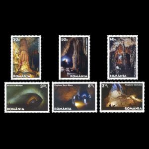 caves of Romania on stamps of 2011
