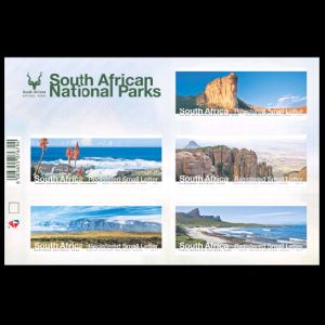 Fossil found place on landscape stamps of South Africa 2017
