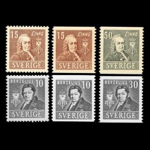 Carl Linnaeus on stamps of Sweden 1939