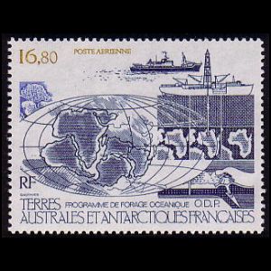 Continent Drift on Ocean drilling stamps of TAAF 1987