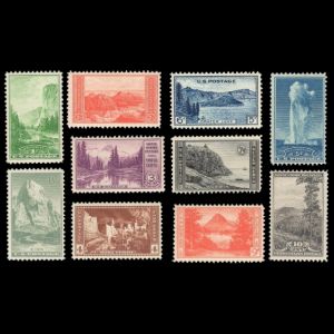 National Parks on stamp of USA 1935