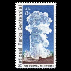Yellowstone National Park on stamp of USA 1972