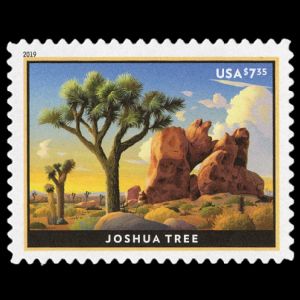 The Joshua Tree National Park on stamp of USA 2019