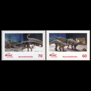 Dinosaurs of personalized stamps of Brief und mehr private post company in Germany from 2020