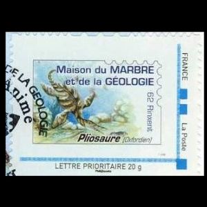Plesiosaur on personalized stamp of France 2008