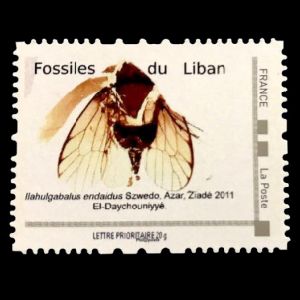 Prehistoric insect of Lebanon on stamp of France 2017