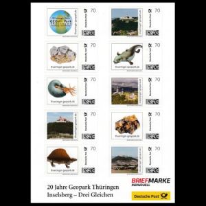 Prehistoric animals  on personalized stamp of Germany 2022