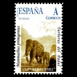 Mammuthus Primigenius on personalized stamps of Spain 2012