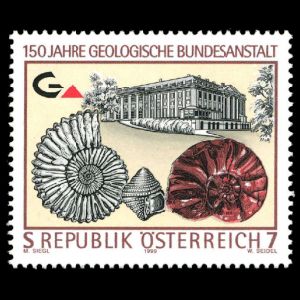 150th Anniversary of the Federal Geological Institute on stamp of Austria 1999