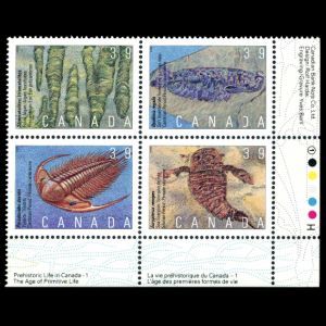 prehistoric animals on stamps of Canada 1990