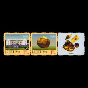 prehistoric insects in amber on stamp of Lithuania 2009
