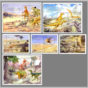 prehistoric animals on stamps of Palau 2004