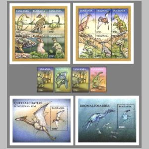 Dinosaurs on stamps of Tanzania 1999