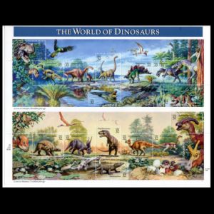 Dinosaurs on stamps of USA 1997