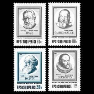 famous persons, Charles Darwin on stamps of Albania 1987
