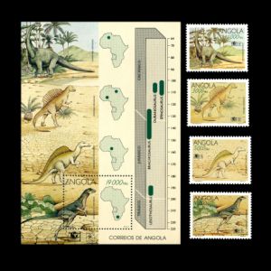 Dinosaurs on stamps of Angola 1994