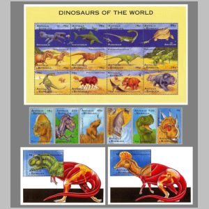 Dinosaurs on stamps of Antigua and Barbuda 1995