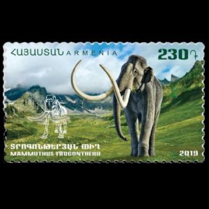 Mammuthus Trogontherii on stamp of Armenia 2019