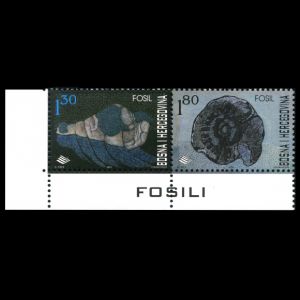 Paleontological Finds in Bosnia and Herzegovina on stamps from 2001