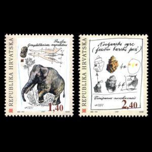Prehistoric animals on stamps of Croatia 1997