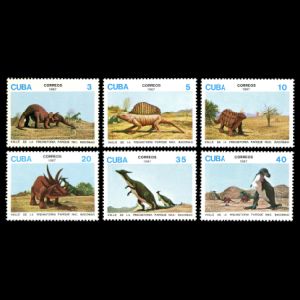Dinosaurs of Baconao National Park on stamps of Cuba 1987