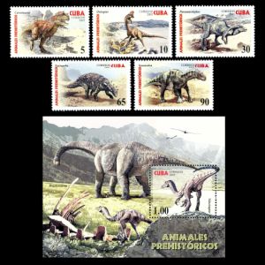 Dinosaurs on stamps of Cuba 2005
