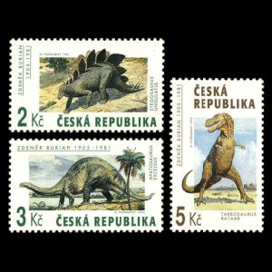 Dinosaurs of Zdenek Burian on stamps of Czech Republic 1994