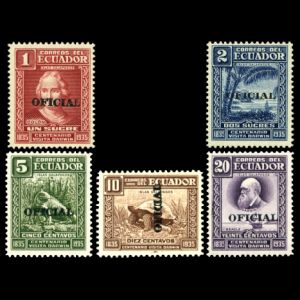 Charles Darwin on stamps of Ecuador 1936