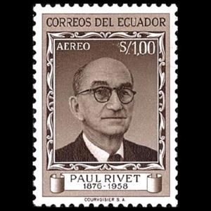 French Anthropologist Paul Rivet on stamps of Ecuador 1959