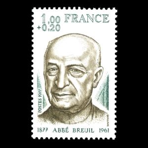 Abbe Breuil on stamp of France 1977
