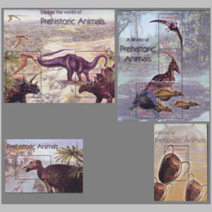 Dinosaurs on stamps of Gambia 2003