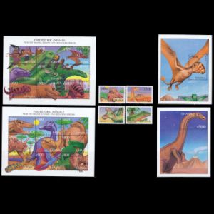 Dinosaurs and other prehistoric animals on stamps of Ghana 1999