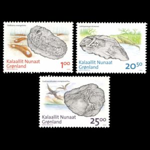 Fossils and prehistoric animals on stamps of Greenland 2008