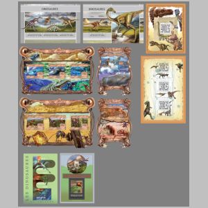 Dinosaurs and other prehistoric animals on stamps of Guinea 2013