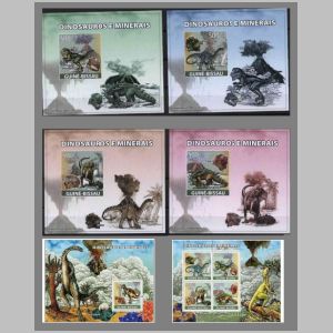 Dinosaurs and other prehistoric animals on stamps of Guinea Bissau 2008