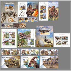 Dinosaurs and other prehistoric animals on stamps of Maldives 2020