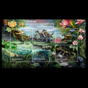 Dinosaurs and other prehistoric animals on stamps of Hungary 2020