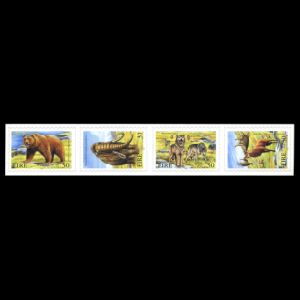 prehistoric animals on self adhesive stamps of Ireland 1999