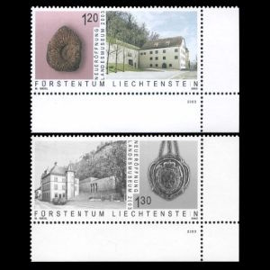 Fossils on stamp of Liechtenstein 2003