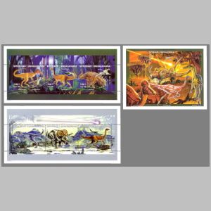  Dinosaurs on stamps of Madagascar 1998