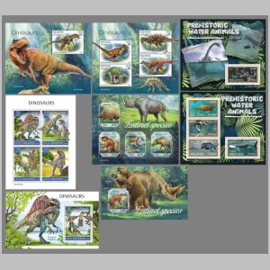 Dinosaurs and other prehistoric animals  on stamp of Maldives 2019