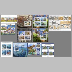 Dinosaurs and other prehistoric animals on stamps of Maldives 2020