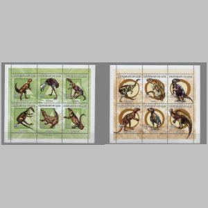 prehistoric animals, dinosaurs on stamps of Mali 2000