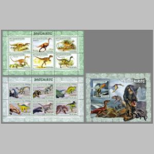 Dinosaurs on stamps of Mozambique 2007
