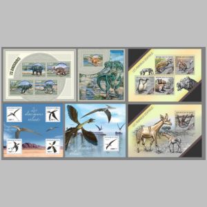 Prehistoric animals on stamps of Niger 2014