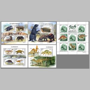 Dinosaurs and Charles Darwinon stamps of Niger 2023