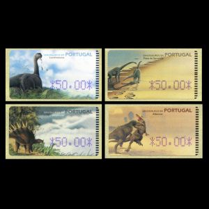 Dinosaurs on stamp of Portugal 1999