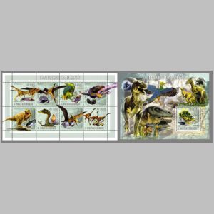 Dinosaurs and other prehistoric animals on stamps of São Tomé and Príncipe 2006