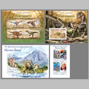 dinosaurs stamps of Sao Tome 2013