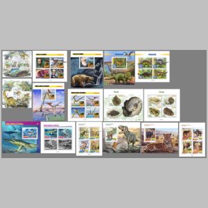 Dinosaurs and other prehistoric animals on stamps of SÃO TOMÉ AND PRÍNCIPE 2020